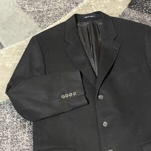 Polo Ralph Lauren Blazer Men 46R Black Camel Hair 3 Button Dillards Sport Coat